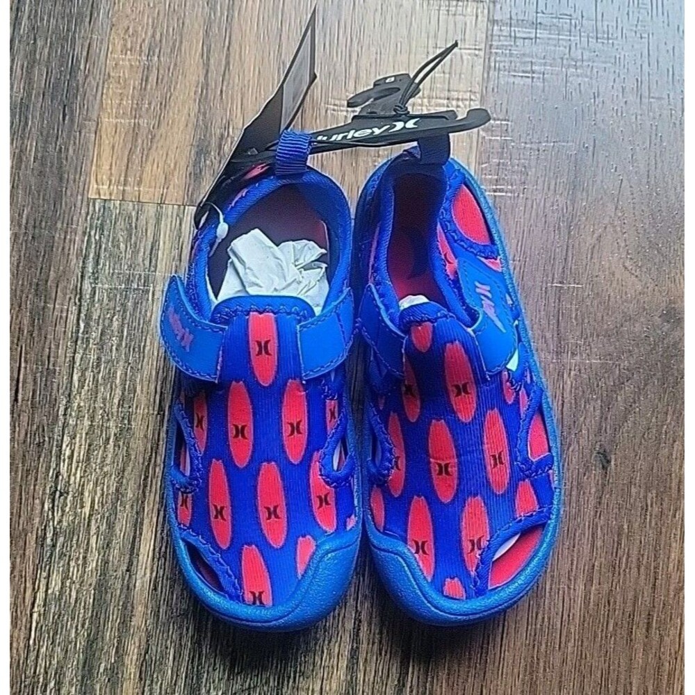 Hurley Toddler Kona Water Shoes Blue Red Size 8